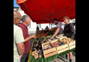 Marché du matin en musique